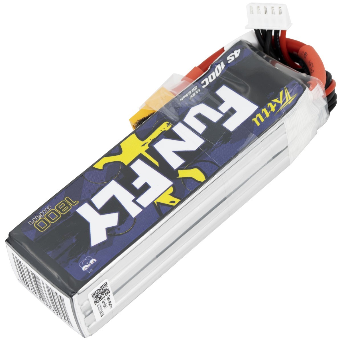 4S-1800mAh-100C - Tattu FunFly Lipo Battery Pack - 14.8V-XT60